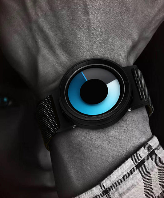Montre lumineuse étanche en acier inoxydable noir à monter soi-même - TrendAura