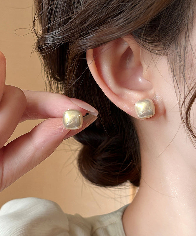 Boucles d'oreilles à tige en alliage de cuivre et perles de couleur champagne à faire soi-même - TrendAura