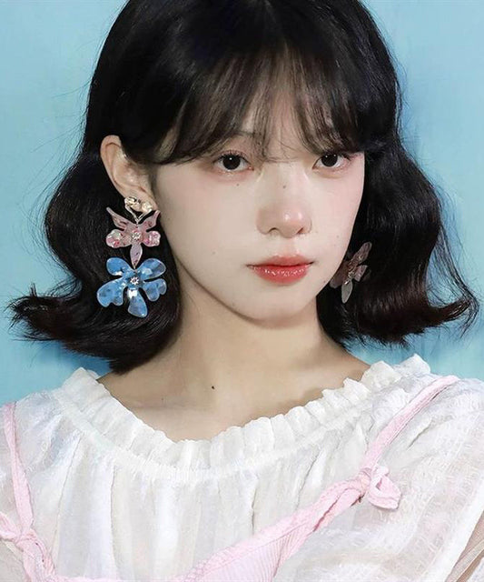Boucles d'oreilles pendantes en résine et alliage colorblock à faire soi-même - TrendAura
