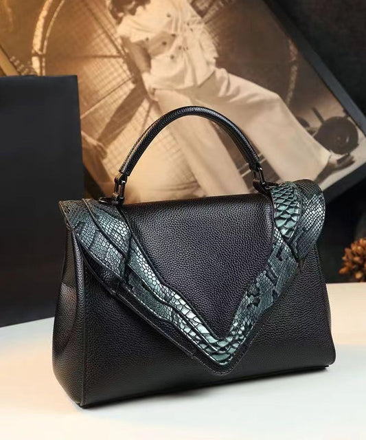 Sac fourre-tout en similicuir vert serpentine grande capacité à faire soi-même - TrendAura