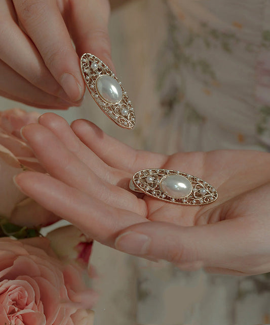 Épingle à cheveux en alliage de soie avec perles creuses DIY - TrendAura