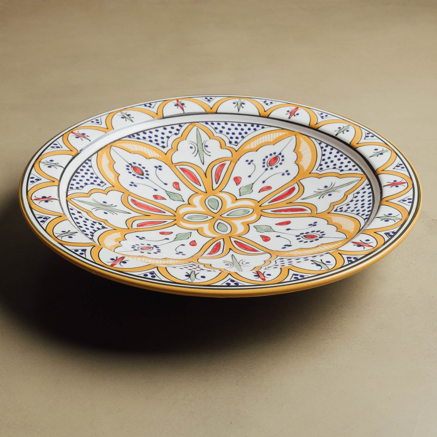 Berber Essence Mustard Salad Plate - Moroccan Dinnerware - TrendAura