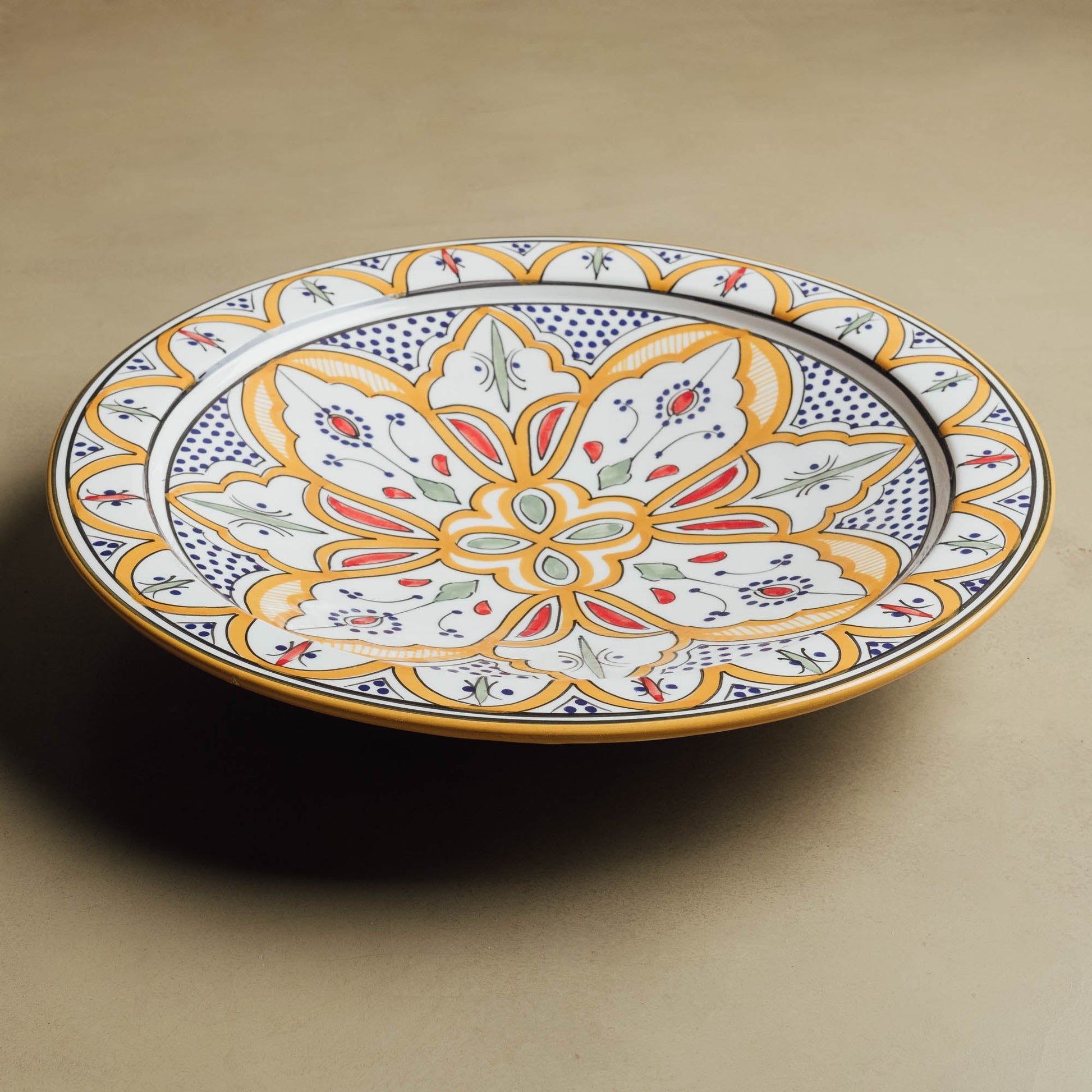 Berber Essence Mustard Salad Plate - Moroccan Dinnerware - TrendAura