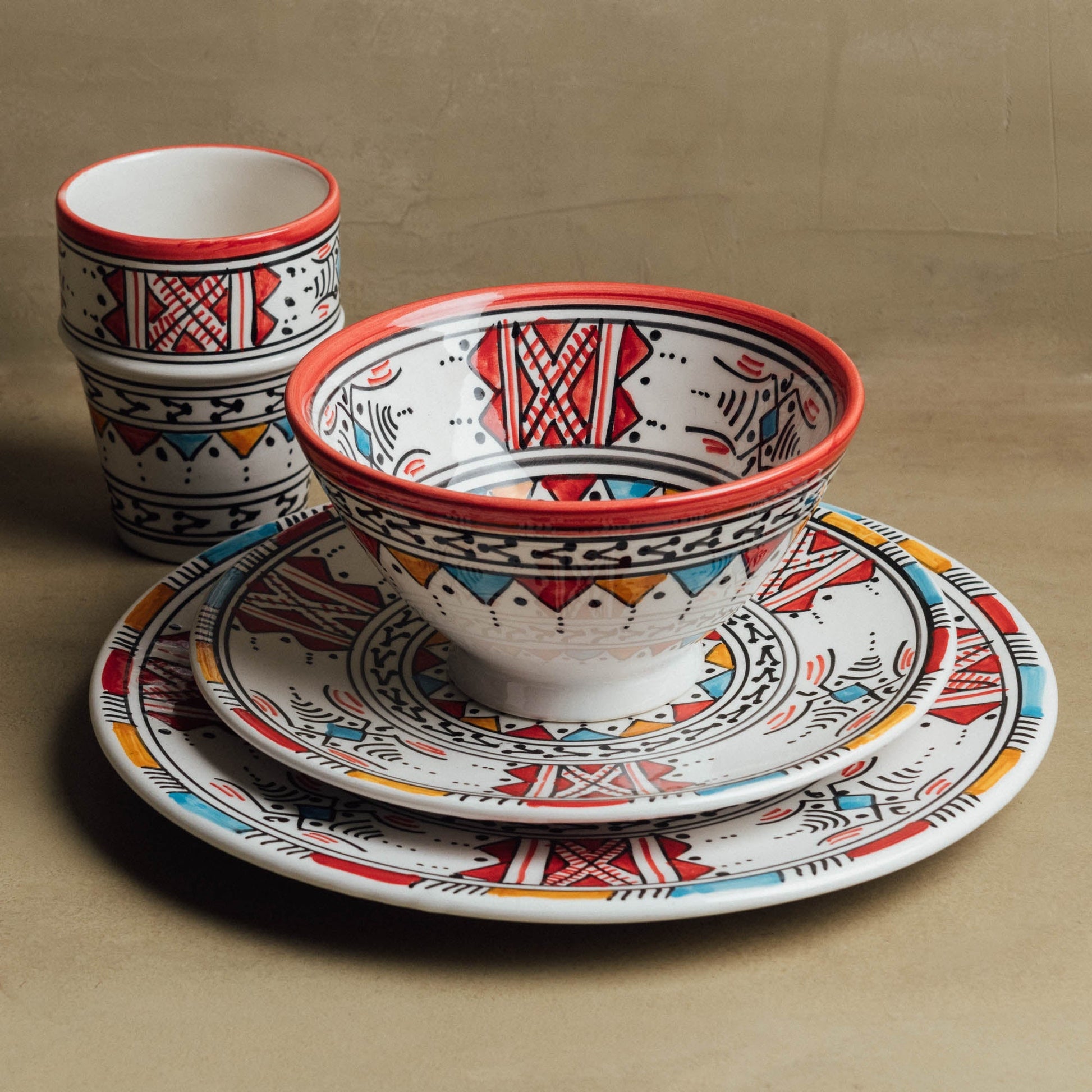 Berber Essence - Handcrafted Moroccan Dinnerware Set - TrendAura