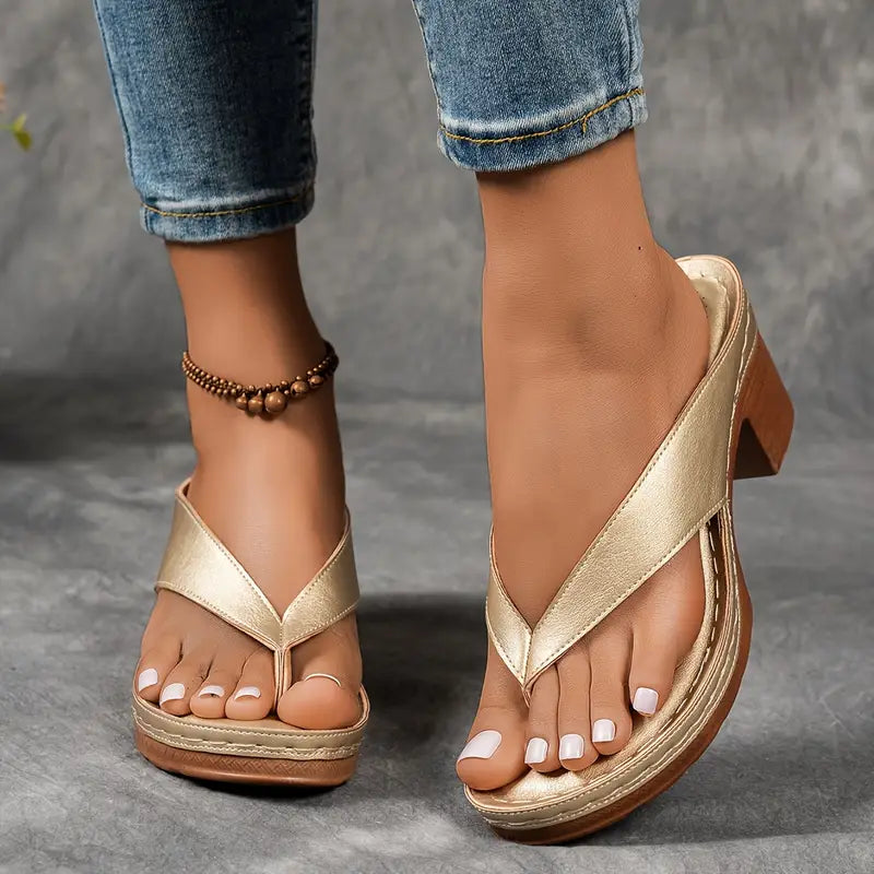 Women's Slippers with Heel and Supportive Design - TrendAura