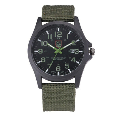 James Tactical Military Watch For Men Analog Display With Luminous Hands Durable Nylon Strap