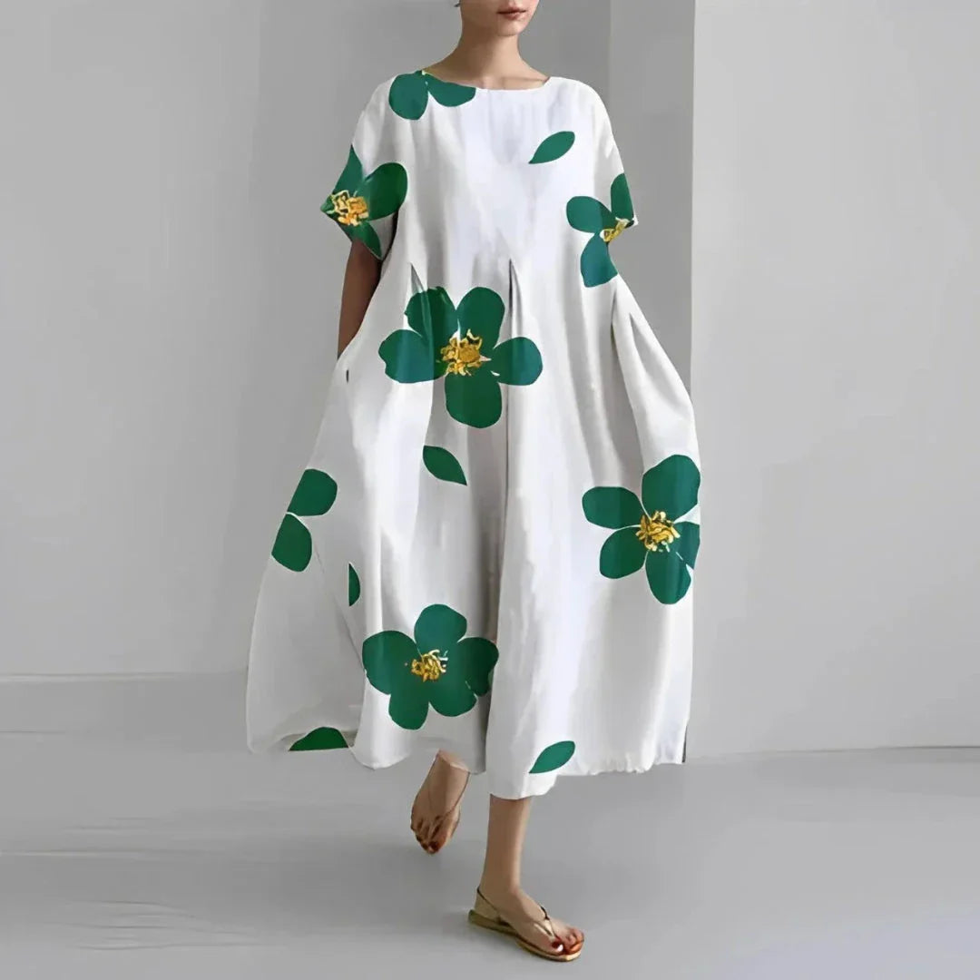 Dahlia Boho Floral Flowy Maxi Dress
