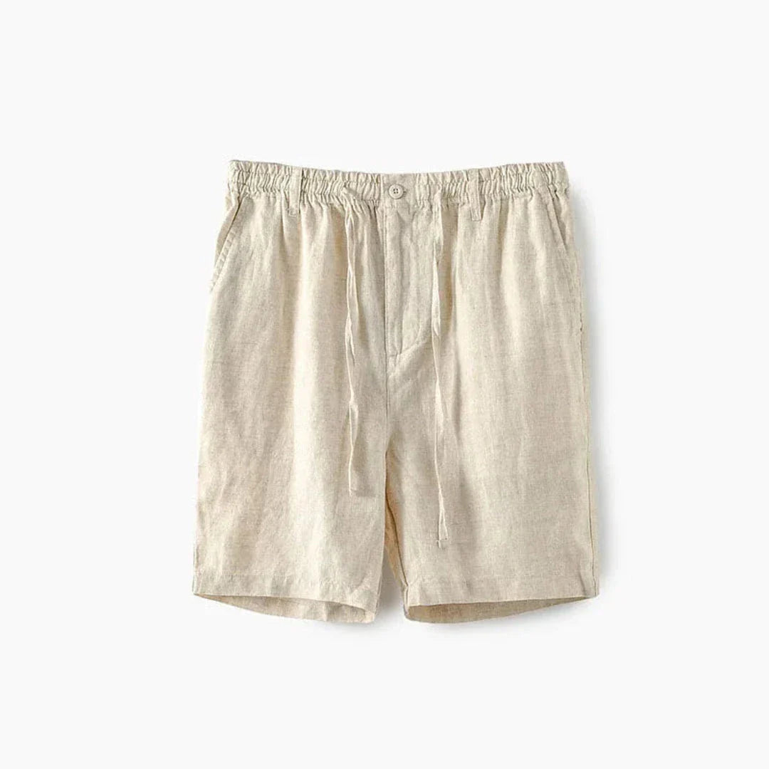 Dale Relaxed Linen Drawstring Shorts For Men Lightweight Breathable Summer Beachwear