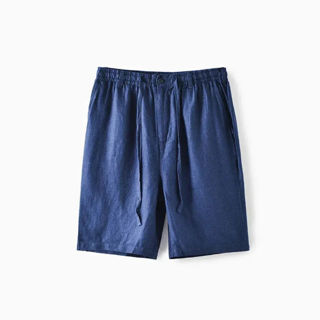 Dale Relaxed Linen Drawstring Shorts For Men Lightweight Breathable Summer Beachwear