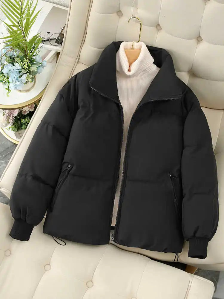 Women's cotton jacket short style with zipper