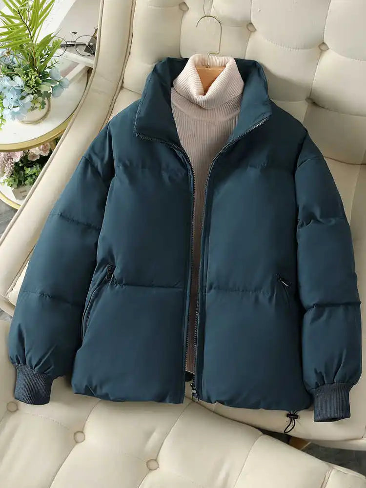 Women's cotton jacket short style with zipper