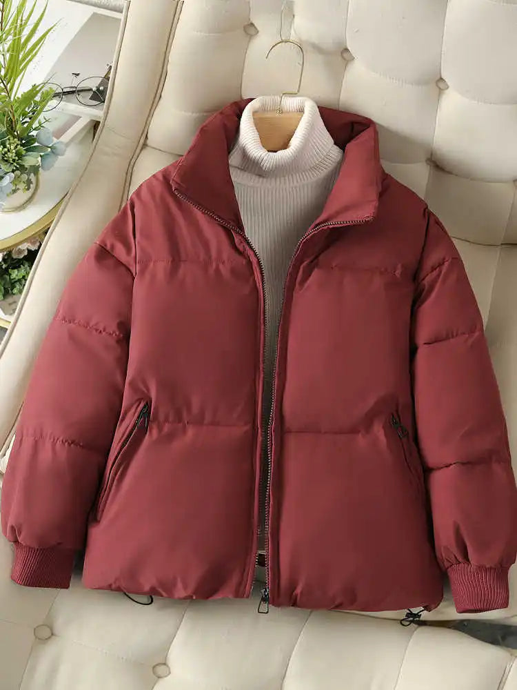 Women's cotton jacket short style with zipper