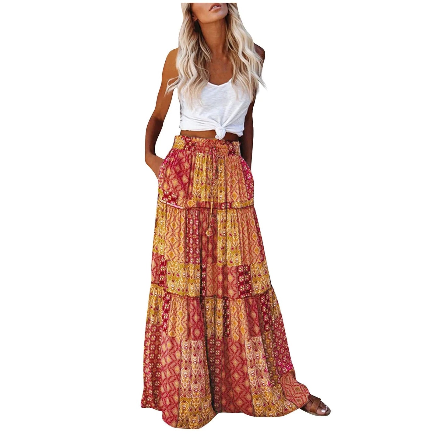 Women's Boho Maxi Skirt