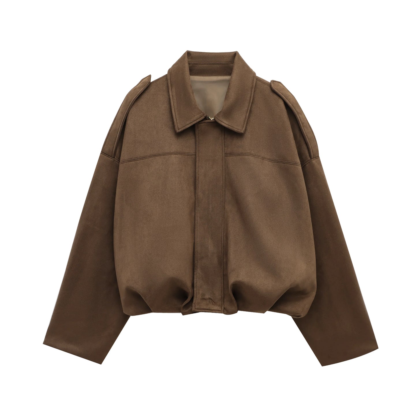 Women's bomber jacket made of suede
