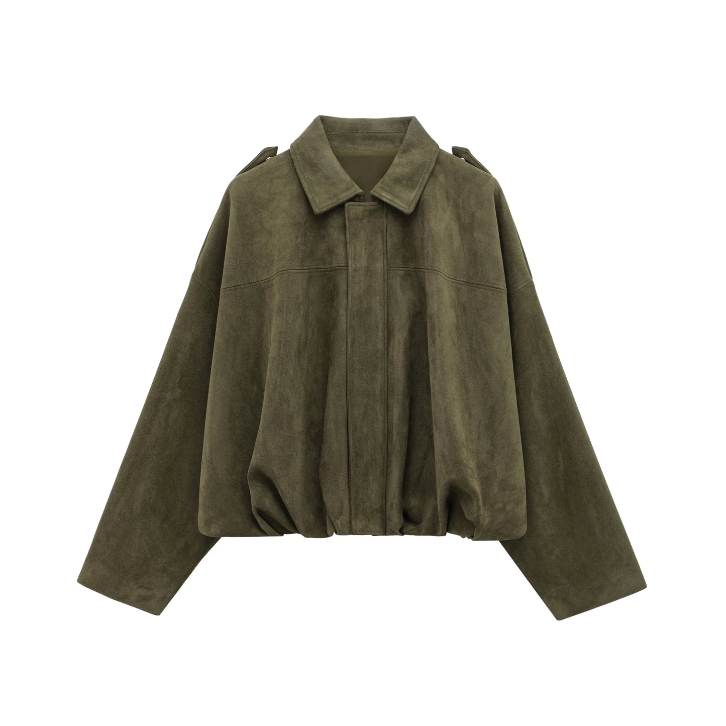 Women's bomber jacket made of suede