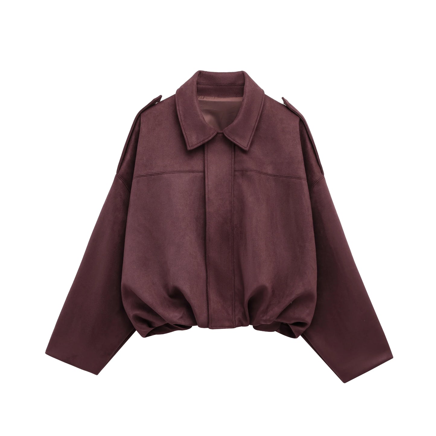 Women's bomber jacket made of suede