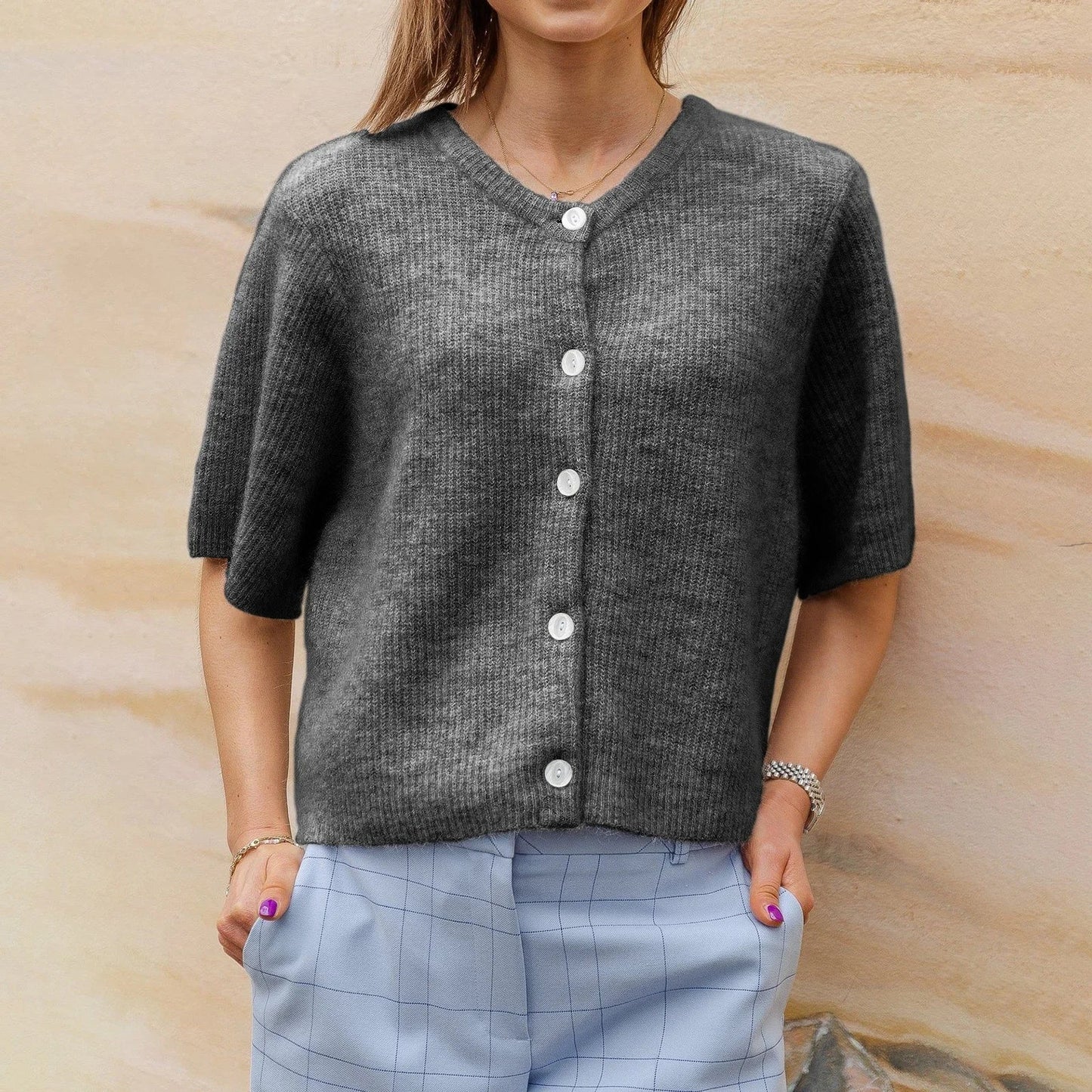 Women's Cardigan With Button Closure