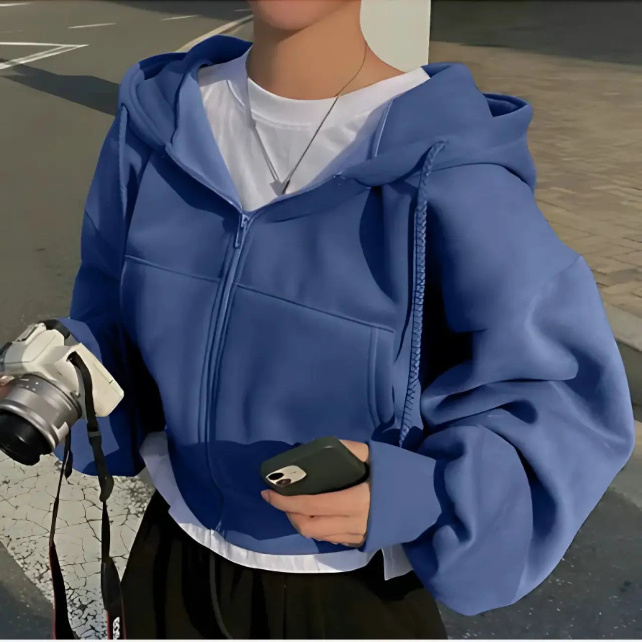 Women's hoodie with zipper