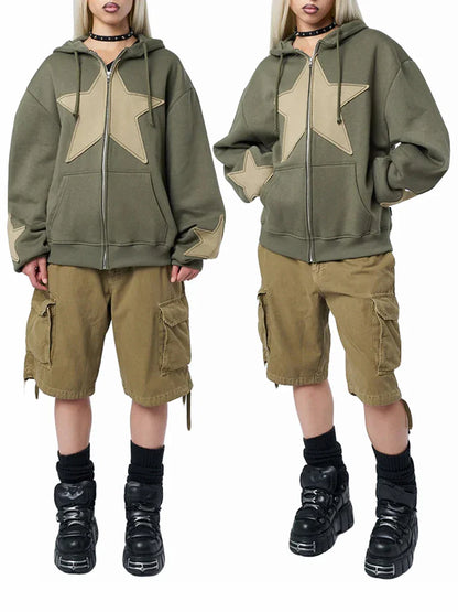 Women's cardigan with star print