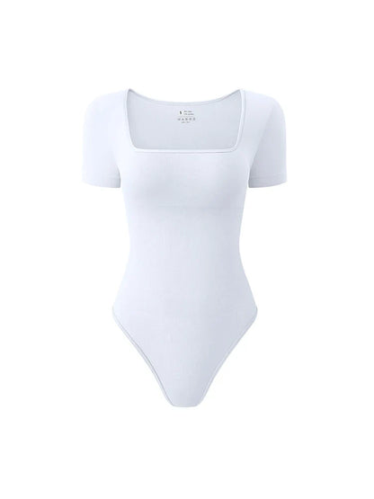Women's Seamless Bodysuit with Short Sleeves