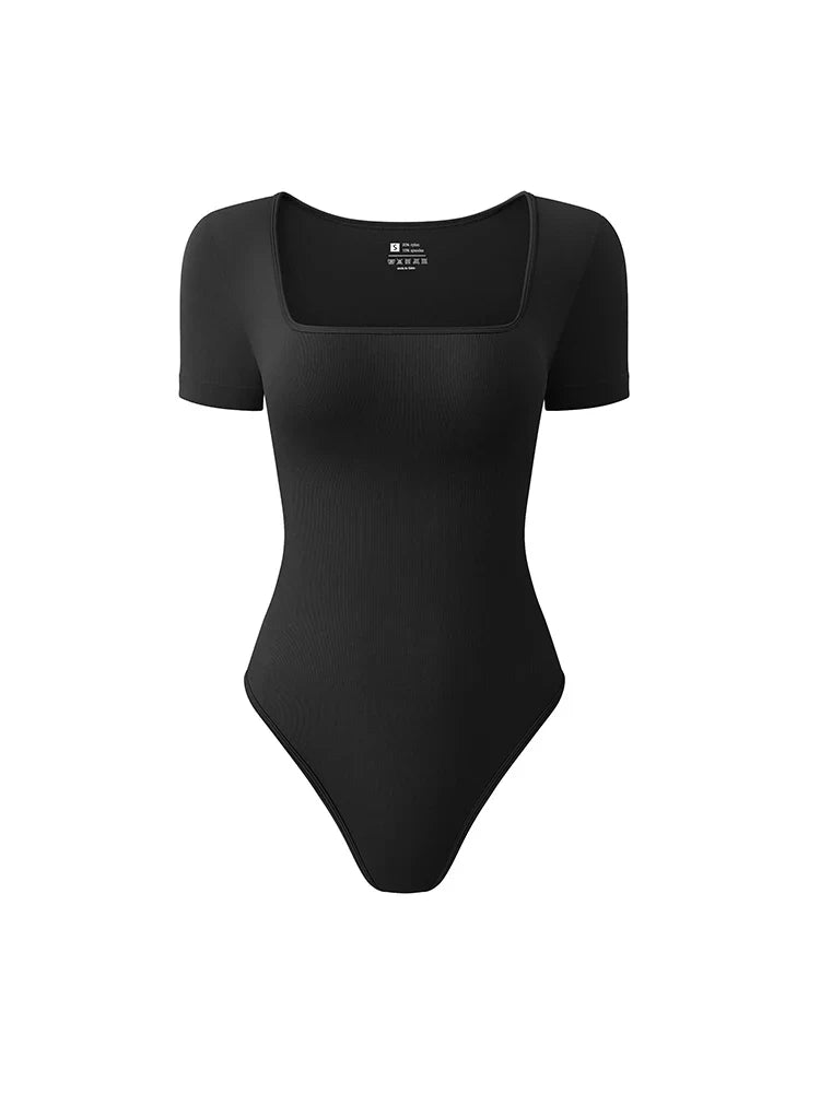 Women's Seamless Bodysuit with Short Sleeves