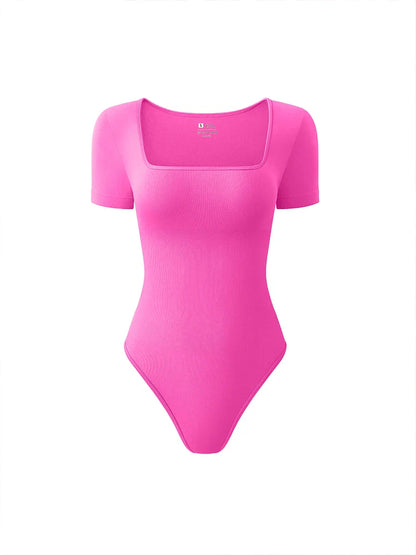 Women's Seamless Bodysuit with Short Sleeves