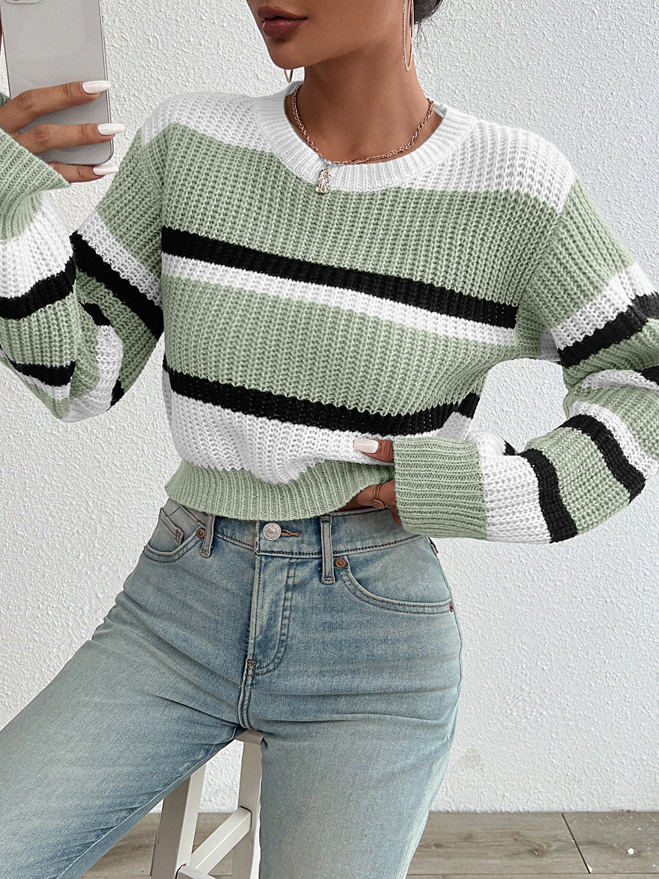 Women's long-sleeve sweater