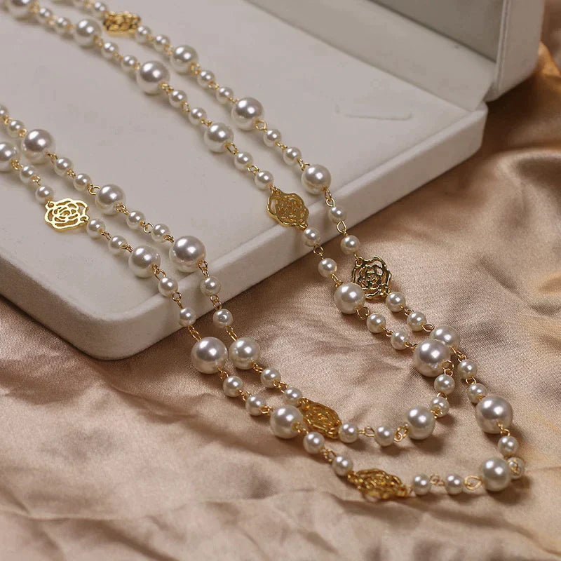 Women's Long Pearl Necklace - TrendAura