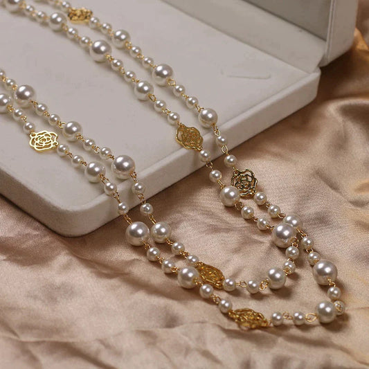 Women's Long Pearl Necklace - TrendAura
