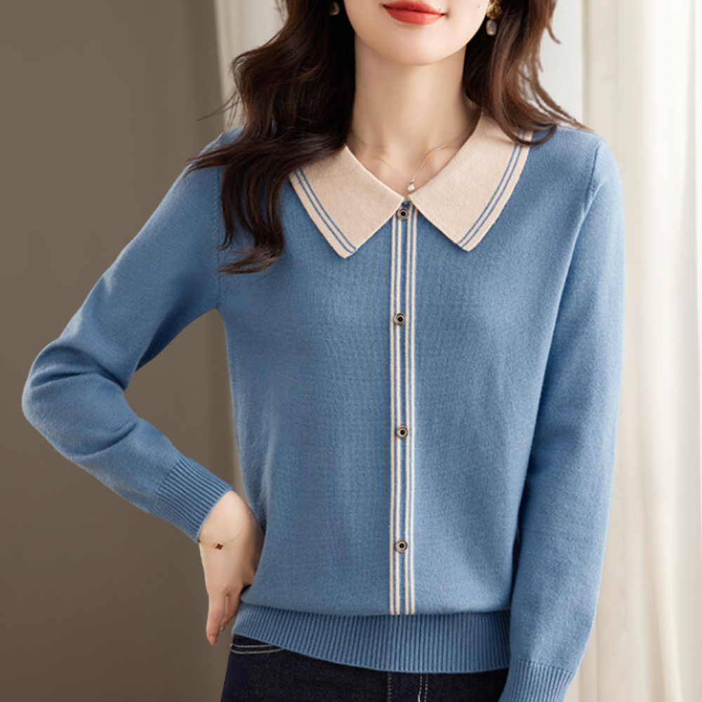 Women's sweater with collar