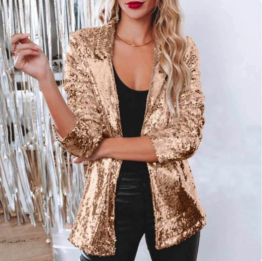 Women's Sequin Party Blazer | Loose