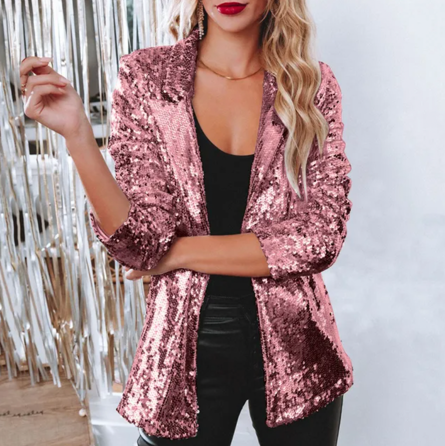 Women's Sequin Party Blazer | Loose
