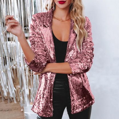 Women's Sequin Party Blazer | Loose