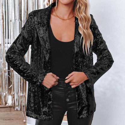 Women's Sequin Party Blazer | Loose