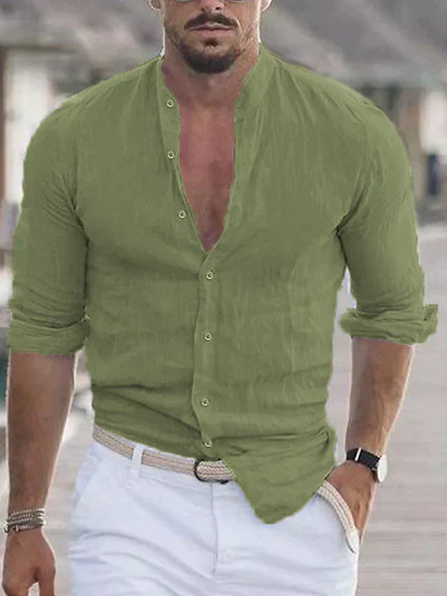 Mens Button Up Shirt Long Sleeve With Effortless Polished Style For Everyday Wear