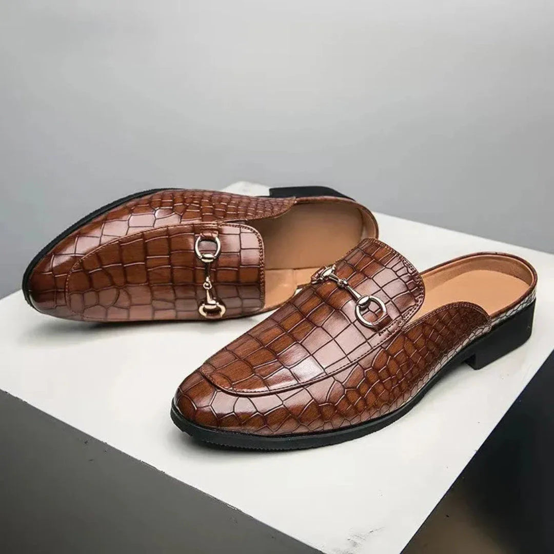 Dante Croc-Embossed Mules