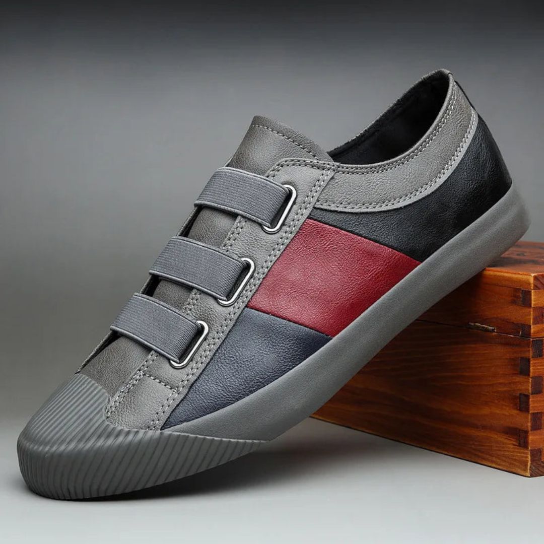 Dante Luxe Strap Sneakers for Men With Tri Tone Design and Adjustable Velcro Straps