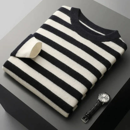 Dariel Crewneck Wool Stripe Sweater