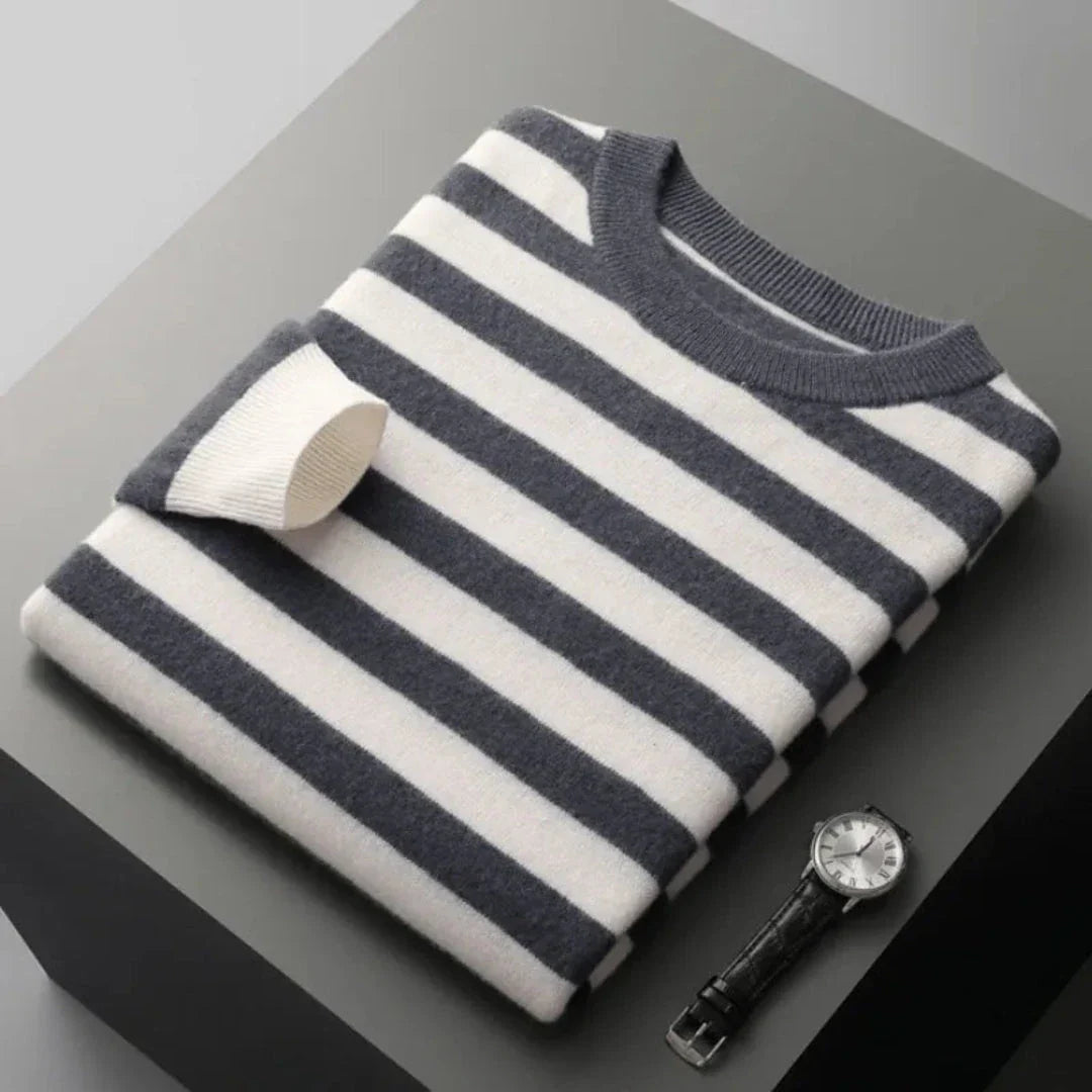 Dariel Crewneck Wool Stripe Sweater