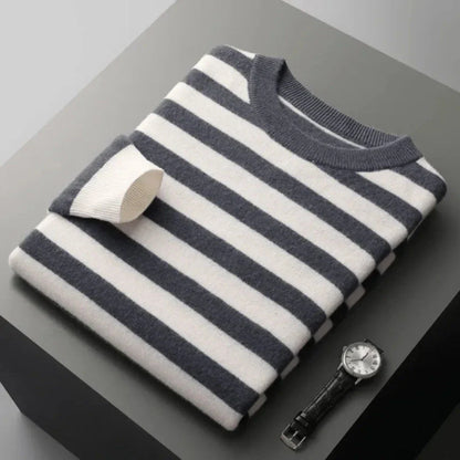 Dariel Crewneck Wool Stripe Sweater