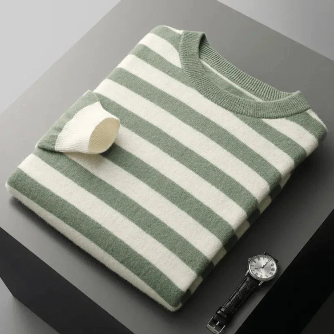 Dariel Crewneck Wool Stripe Sweater
