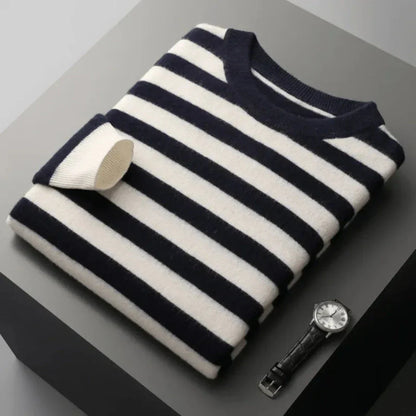 Dariel Crewneck Wool Stripe Sweater