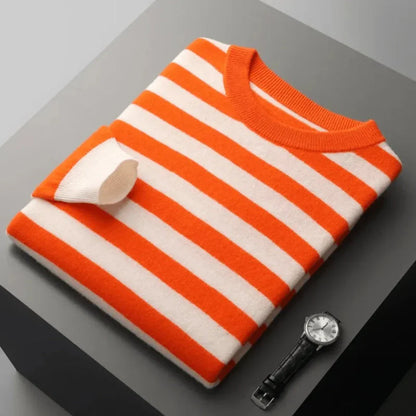Dariel Crewneck Wool Stripe Sweater