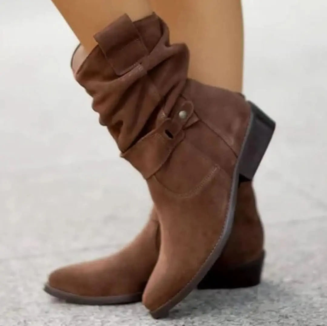 Women's Autumn Ankle Boots | Casual Mid Heel