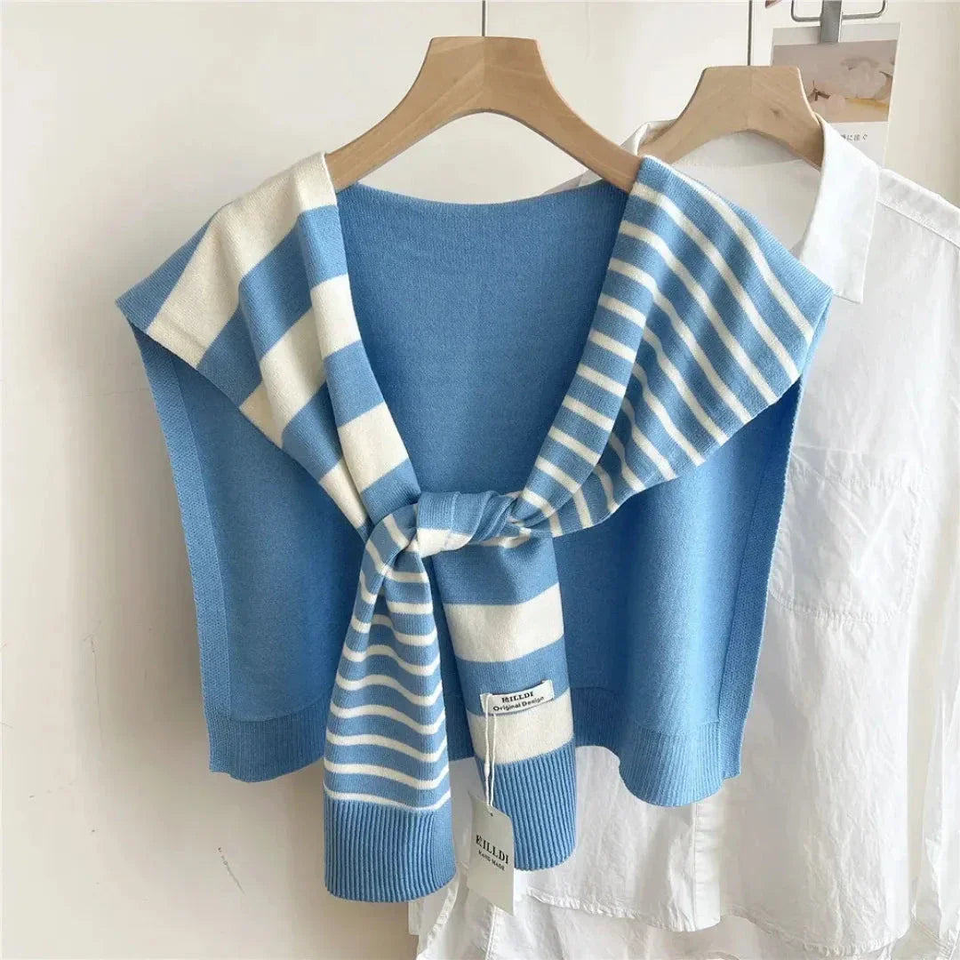 Demi Striped Knitted Shawl