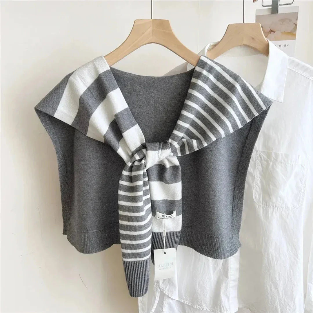 Demi Striped Knitted Shawl