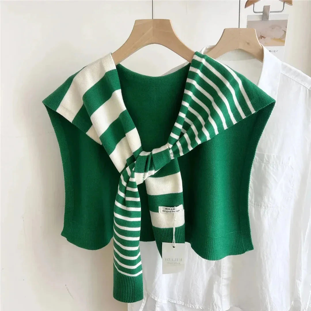 Demi Striped Knitted Shawl