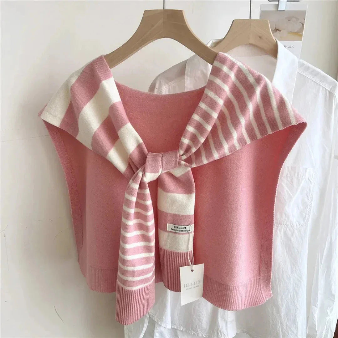 Demi Striped Knitted Shawl