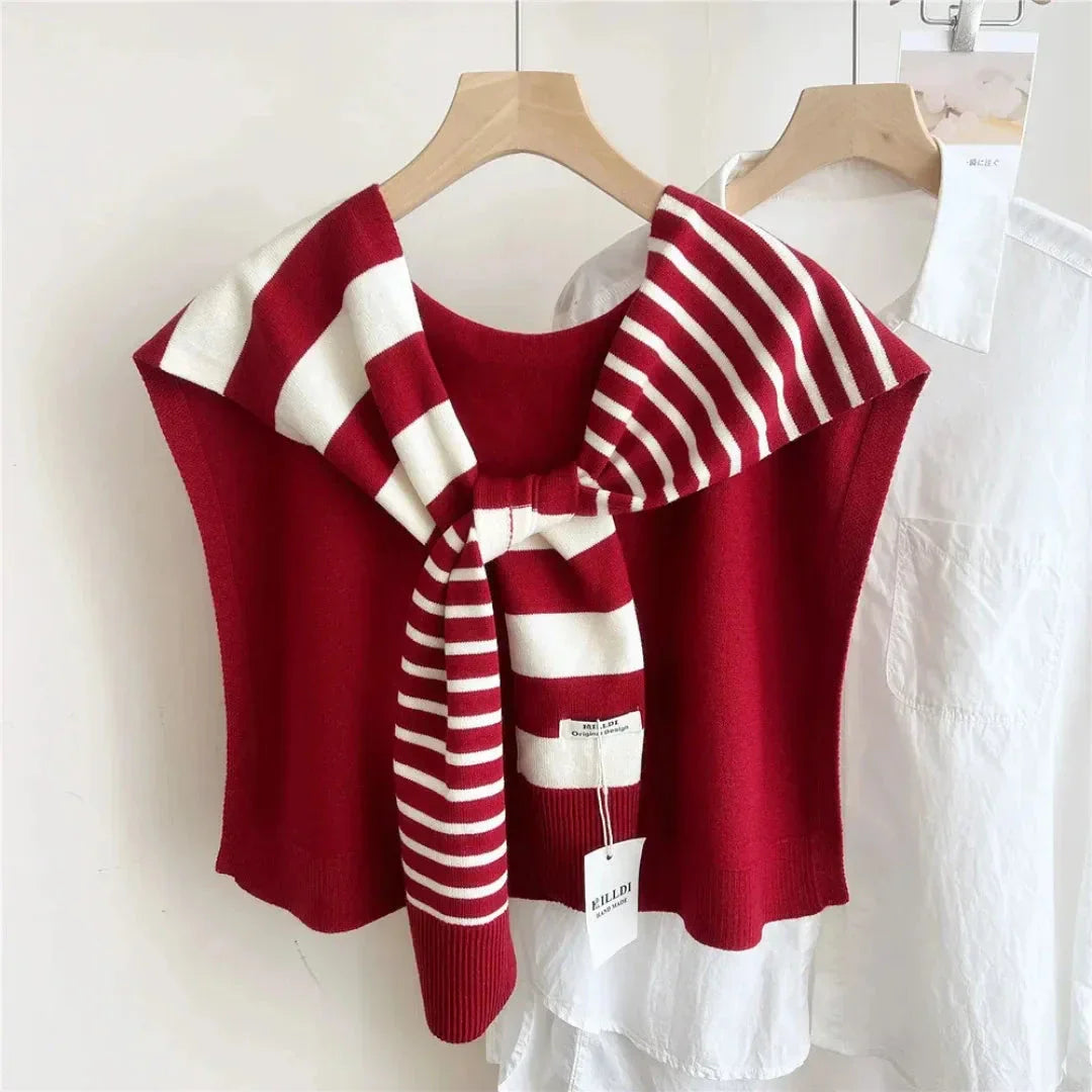 Demi Striped Knitted Shawl