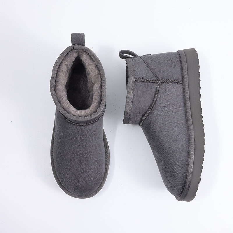 Women's Fuzzy Winter Boots with Soft Lining and Slip-On Design